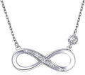 925 Sterling Silver Infinity Symbol Necklace for Women Girls