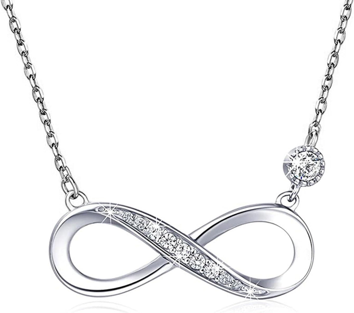 925 Sterling Silver Infinity Symbol Necklace for Women Girls