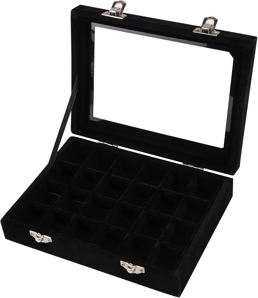 Velvet Jewellery Box Jewellery Organiser for Ring Earring Necklace Jewellery Display Box Storage Box Jewellery Showcase with Lid for Women Girl