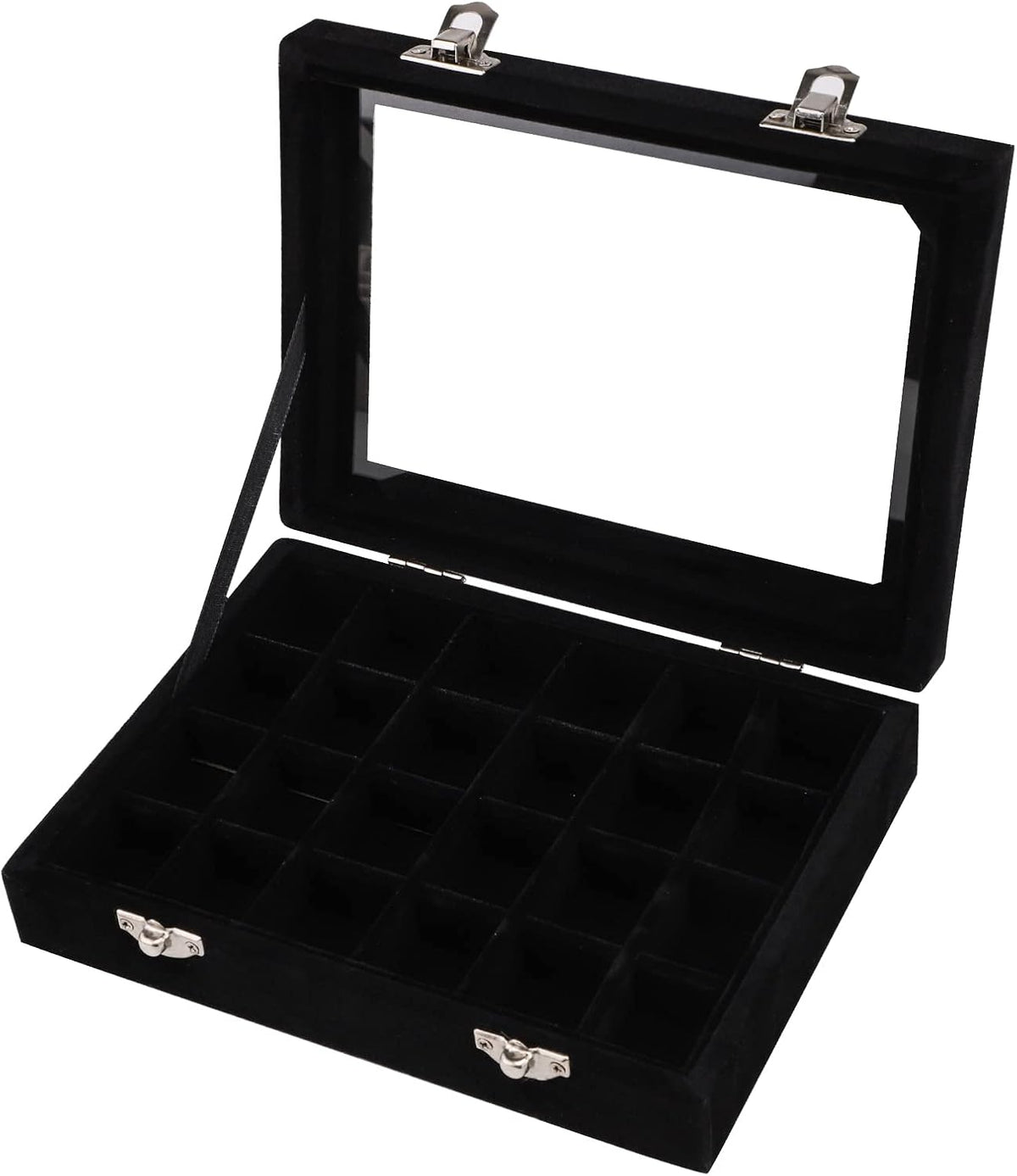Velvet Jewellery Box Jewellery Organiser for Ring Earring Necklace Jewellery Display Box Storage Box Jewellery Showcase with Lid for Women Girl