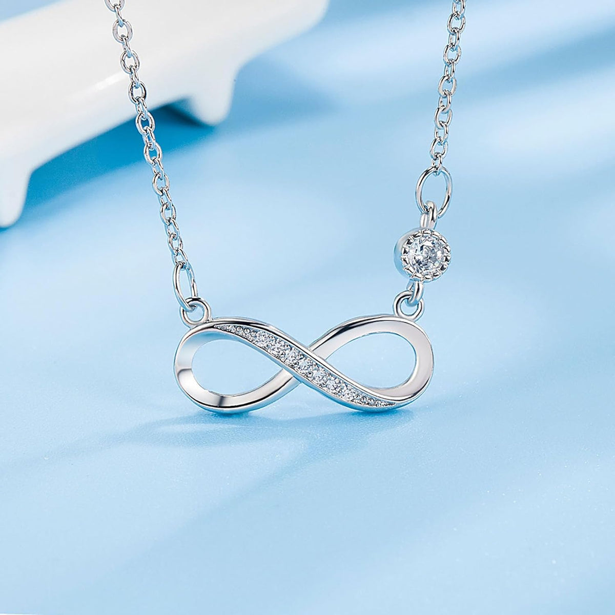 925 Sterling Silver Infinity Symbol Necklace for Women Girls