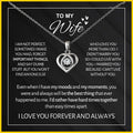 To My Wife - Forever & Always Heart Necklace Gift