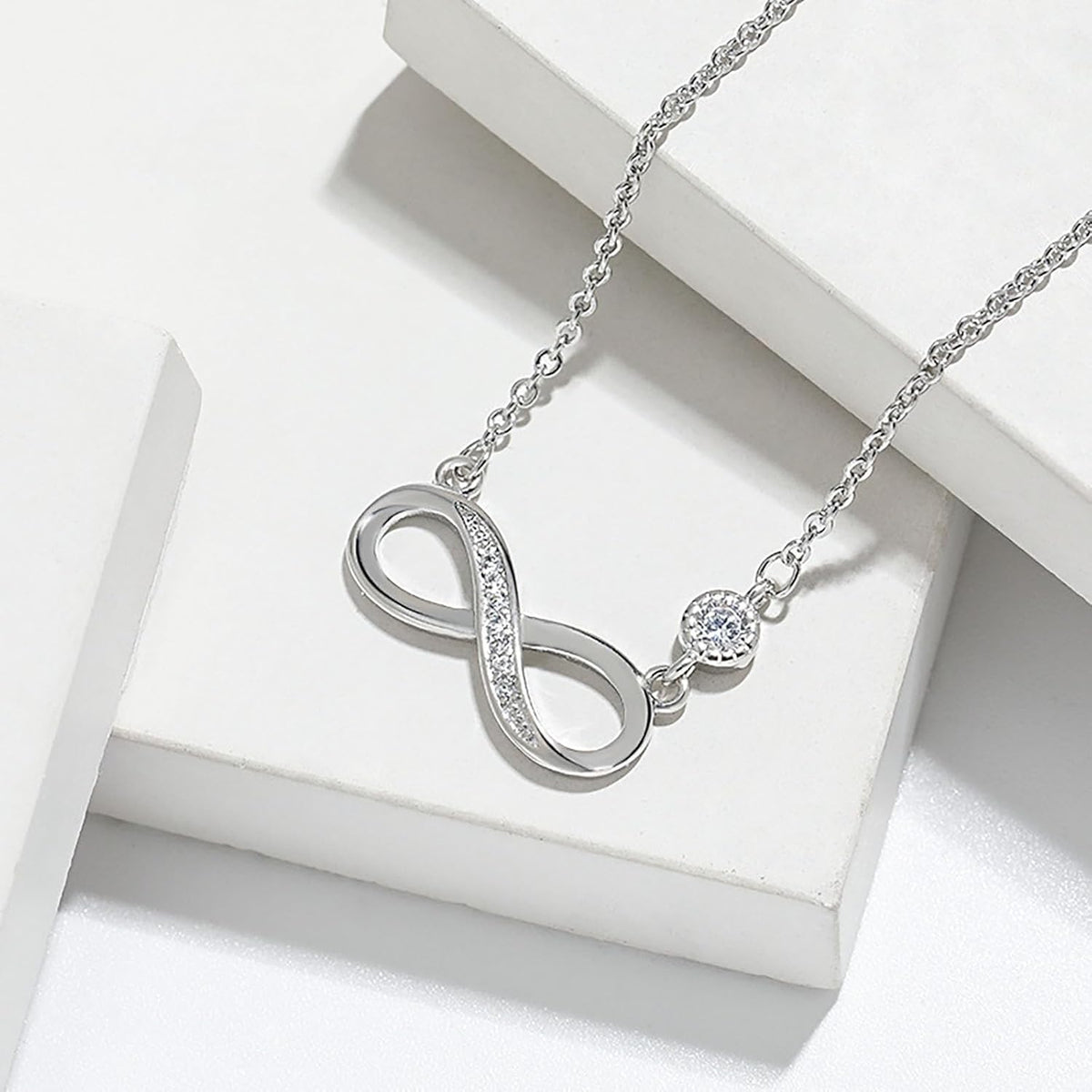 925 Sterling Silver Infinity Symbol Necklace for Women Girls